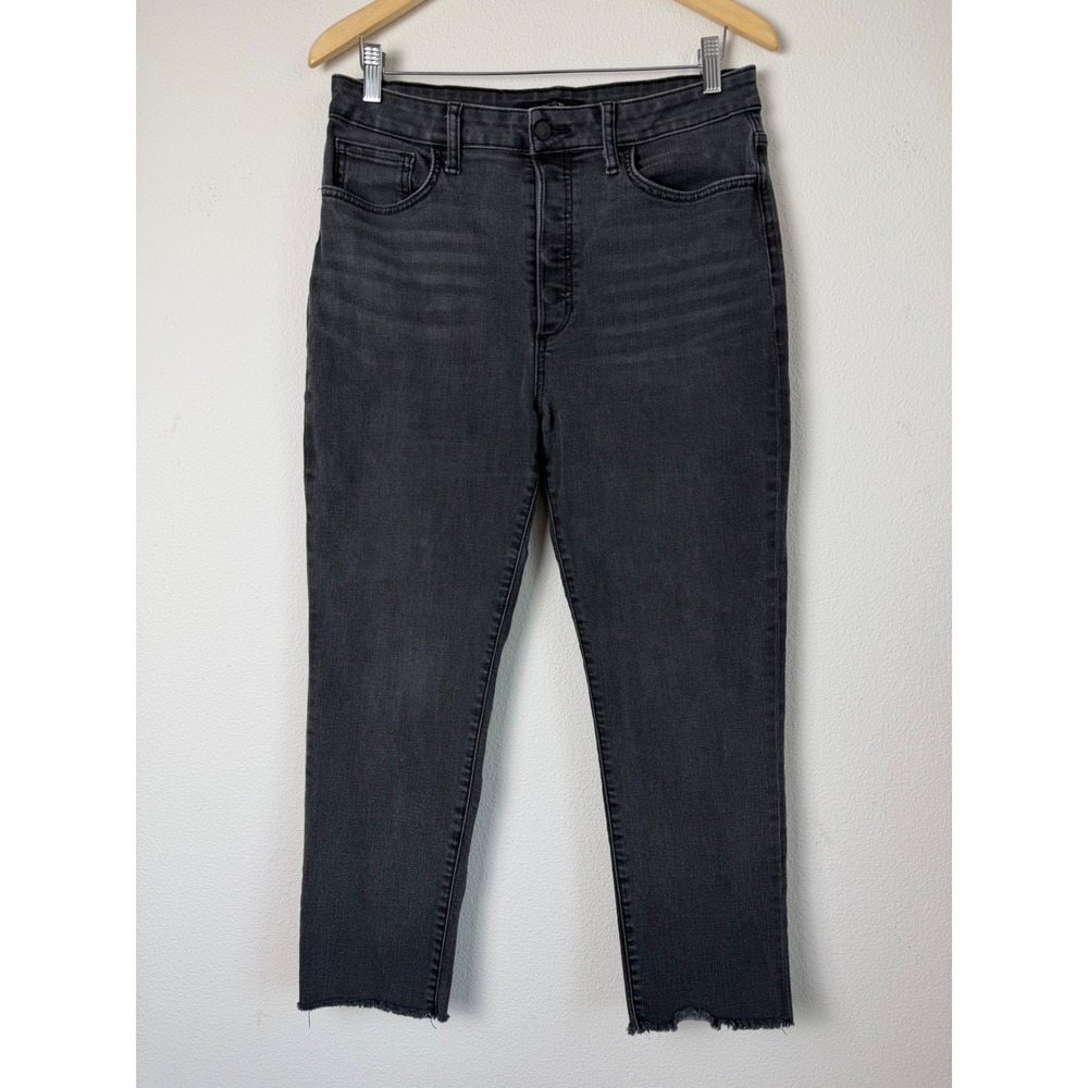 Joe's Jeans Women Cotton Denim The OG Straight Ankle Avery 30 Gray Raw Hem